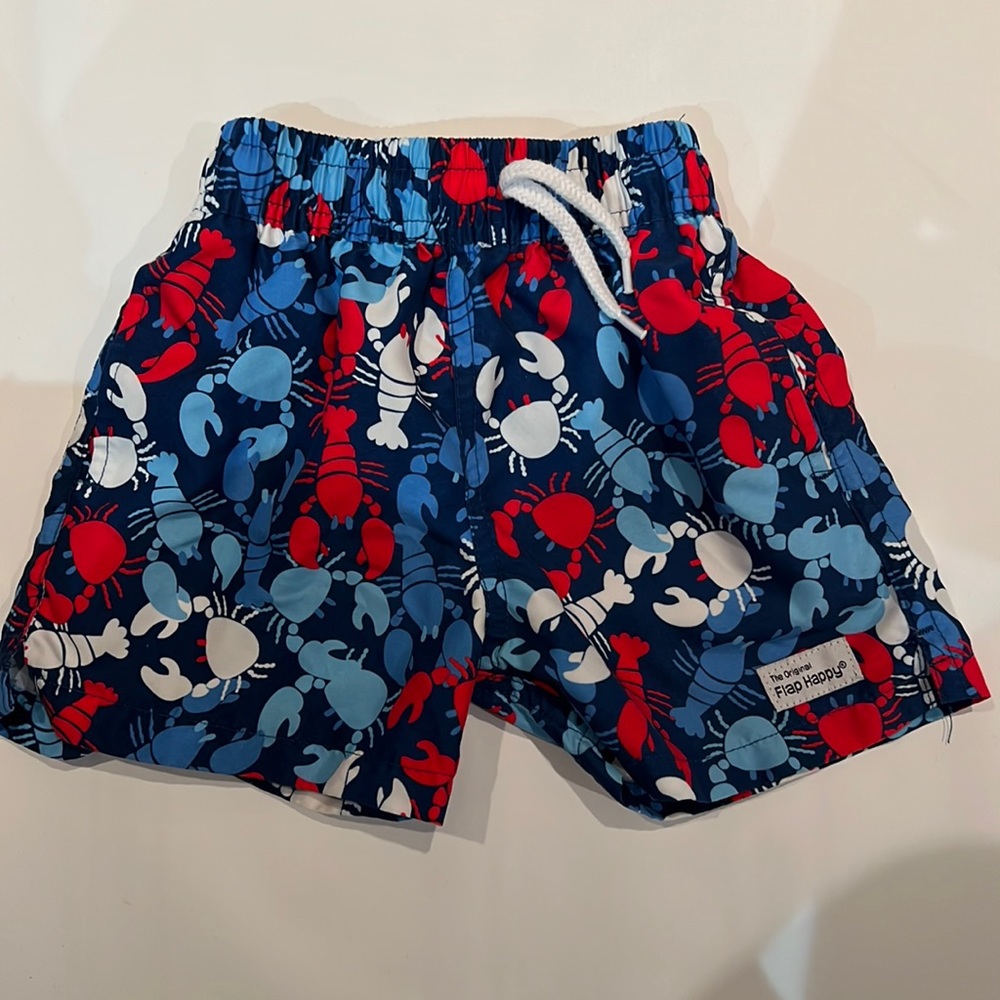 Baby boy swim trunks 24 months crabs and lobsters